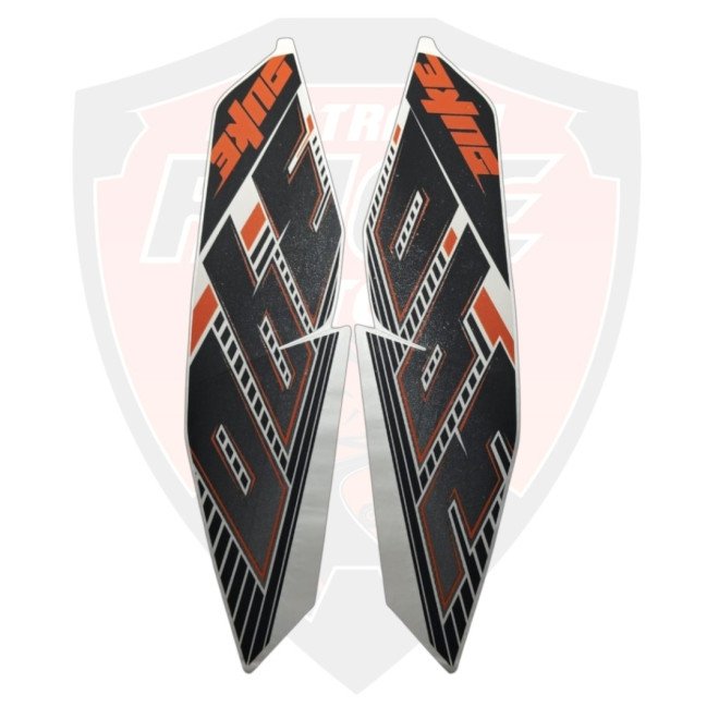 Tank Cover Set Decal Black For Ktm Duke 390 