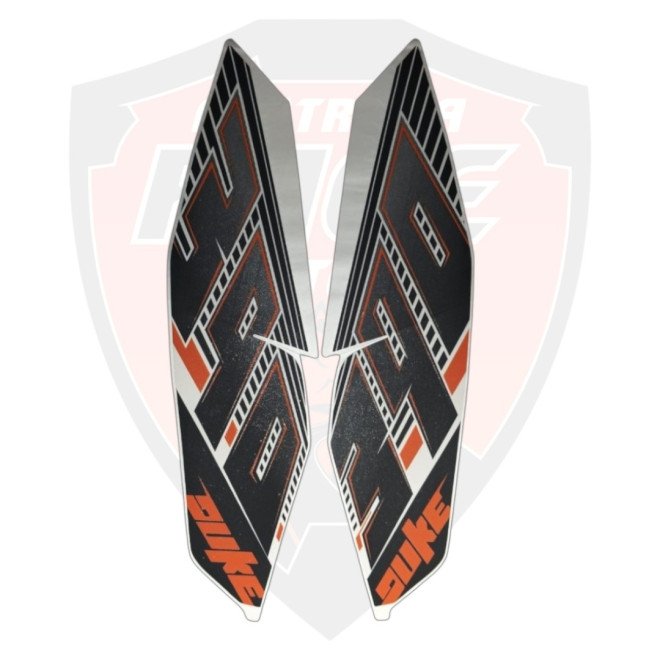Tank Cover Set Decal Black For Ktm Duke 390 