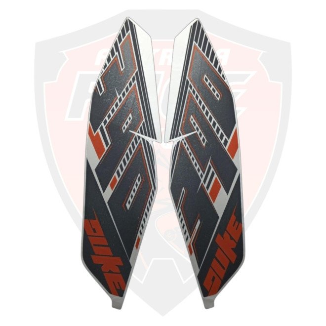 Tank Cover Set Decal Black For Ktm Duke 390 