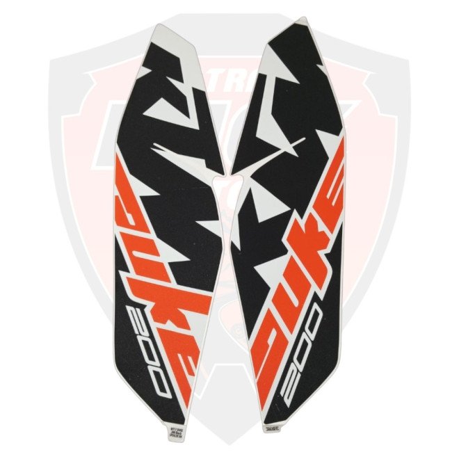 Tank Cover RH+LH Decal Black For Ktm Duke 200