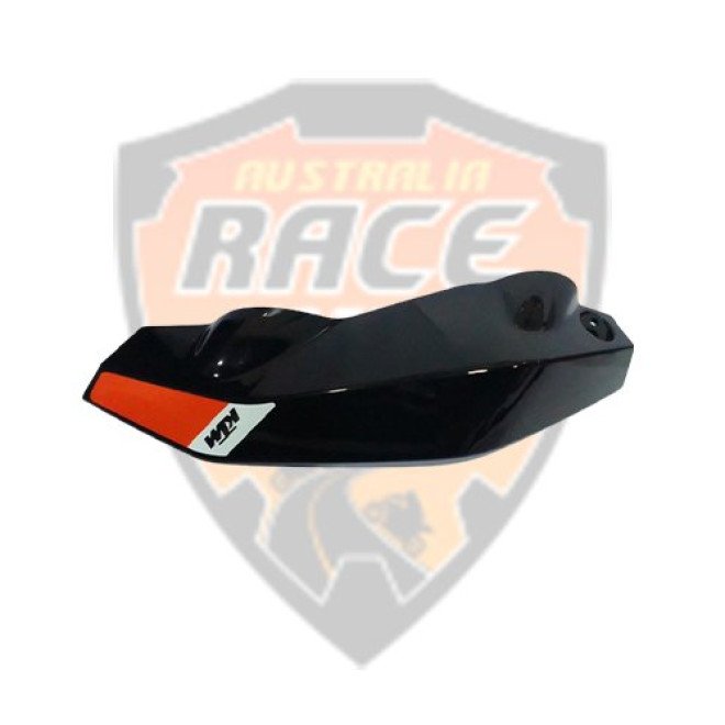 Headlight Side Mask Ebony Black & Decal Duke 125 RH