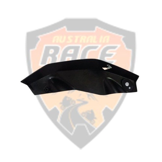 Headlight Side Mask Ebony Black & Decal Duke 125 RH