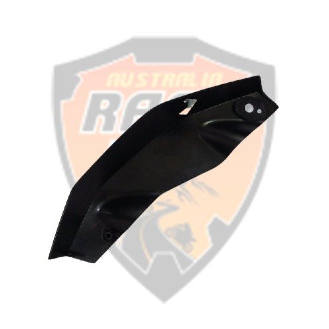 Headlight Side Mask Ebony Black & Decal Duke 125 RH