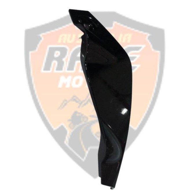 Headlight Side Mask Ebony Black & Decal Duke 125 RH