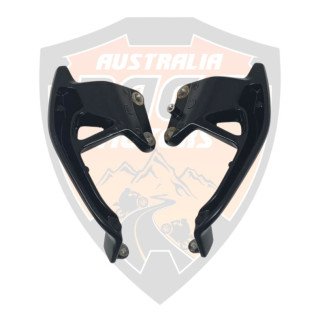 Black Passenger Backrest Mounts Royal Enfield Hunter 350 # KXA00141